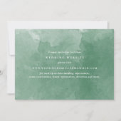Elegantes Green Watercolor Monogramm Save The Date (Rückseite)