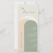 Elegantes Green Wedding Menu (Vorderseite)