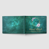 Elegantes Green Wedding Poster Gästebuch (Voll)