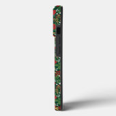 Elegantes Green Winter Red White Gold Floral Muste Case-Mate iPhone Hülle (Rückseite / Links)