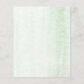 Elegantes Greenery White Wedding Menü (Hinten)