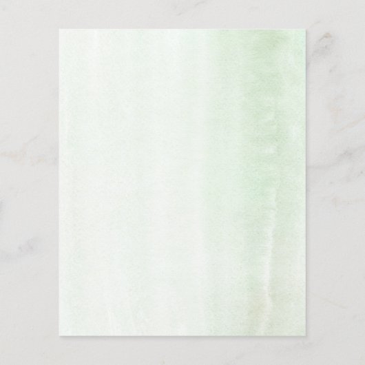 Elegantes Greenery White Wedding Menü (Hinten)