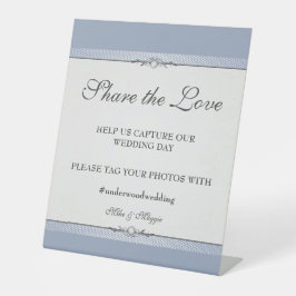 Elegantes Grenz-Hochzeitplakatzeichen Sockelschild