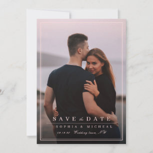 Elegantes grenzt an minimalistisches Foto Save the Date