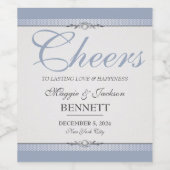 Elegantes Grenzweinlabel Weinetikett (Einzelnes Label)