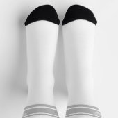 Elegantes Grey White Strip Tennis Racket Athletisc Socken (Oben)