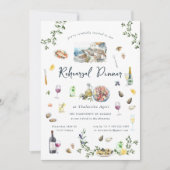 Elegantes Griechisch | Abendessen Probe Einladung (Vorderseite)