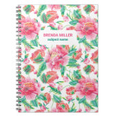 Elegantes, griechisch-rosa Blume-Muster Notizblock (Vorderseite)