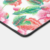 Elegantes, griechisch-rosa Blume-Muster Schreibtischunterlage (Ecke)