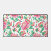 Elegantes, griechisch-rosa Blume-Muster Schreibtischunterlage (Vorderseite)