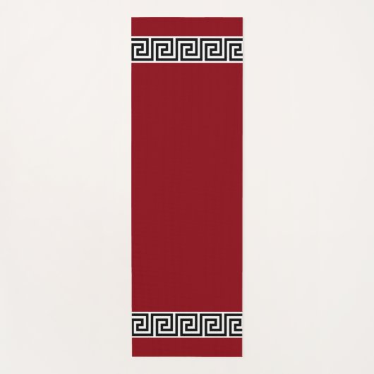 Elegantes griechisches Muster am Maroon Yogamatte (Vorderseite)