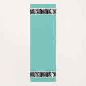 Elegantes griechisches Muster auf Aquamarin Yogamatte (Vorderseite)