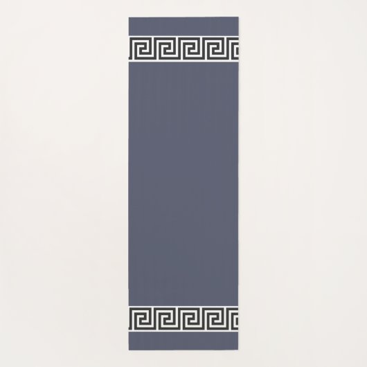 Elegantes griechisches Muster auf Mit Monogramm Gr Yogamatte (Rückseite)