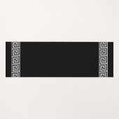 Elegantes griechisches Muster auf schwarz Yogamatte (Vorderseite (Horizontal))