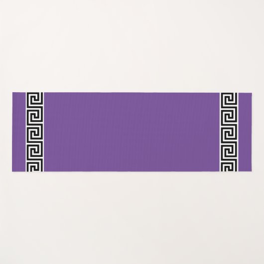 Elegantes griechisches Muster auf Violet Yogamatte (Vorderseite (Horizontal))