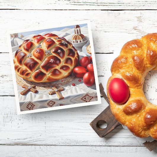 Elegantes griechisches Ostern Serviette