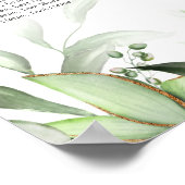 Elegantes Grün 8 Tisch Hochzeitsstift Poster (Ecke)