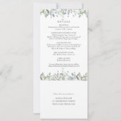 Elegantes Grün auf einer Hochzeit Einladung (Rückseite)