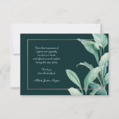 Elegantes Grün-Beileid danken Ihnen Karten (Vorderseite)