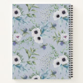Elegantes Grün Blau Botanisches Rezept Notizblock (Rückseite)