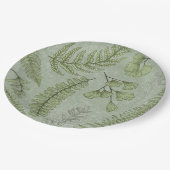 Elegantes Grün des Wassers Pappteller (Schrägansicht)