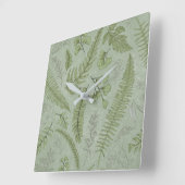 Elegantes Grün des Wassers Quadratische Wanduhr (Winkel)