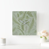 Elegantes Grün des Wassers Quadratische Wanduhr (Zuhause)