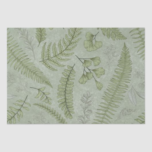 Elegantes Grün des Wassers Seidenpapier (Vorderseite)