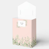 Elegantes Grün Foliage Brautparty Rosa Geschenkschachtel (Geöffnet)