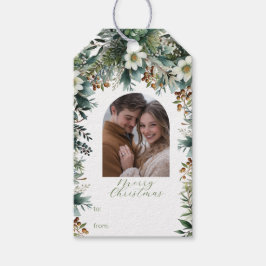 Elegantes Grün Foto Geschenkanhänger