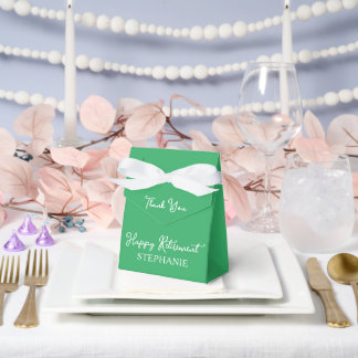 Elegantes Grün Glückliches Renten Dankeschön Geschenkschachtel