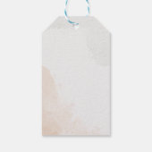 Elegantes Grün & Gold Foto Hochzeit Geschenkanhänger (Rückseite)