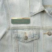 Elegantes Grün & Gold im Sage-Stil: Ideal für Prof Namensschild (Beispiel)