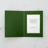 Elegantes Grün/Gold Kariert Holly Weihnachten Foto (Innenseite)