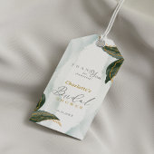 Elegantes Grün Goldenes Brautparty Geschenkanhänger