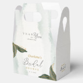 Elegantes Grün Goldenes Brautparty Geschenkschachtel (Geöffnet)