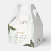Elegantes Grün Goldenes Brautparty Geschenkschachtel (Vorderseite)