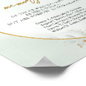 Elegantes Grün goldgelb in liebevoller Erinnerung Poster (Ecke)