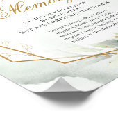 Elegantes Grün goldgelb in liebevoller Erinnerung Poster (Ecke)