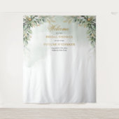 Elegantes Grün im Brautparty Wandteppich (Vorderseite)