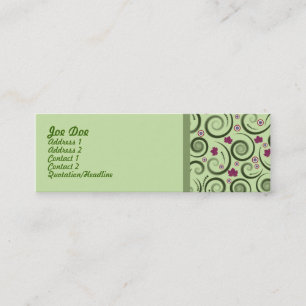 Elegantes Grün Mini Visitenkarte