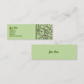 Elegantes Grün Mini Visitenkarte (Vorne/Hinten)