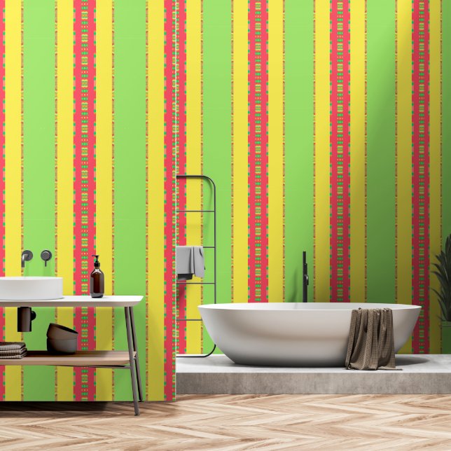 Elegantes Grün Tapete (Badezimmer)