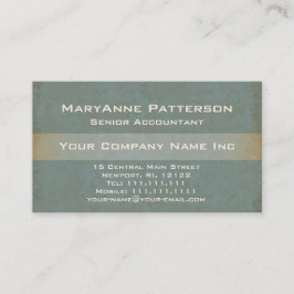 Elegantes Grün und Goldnatürliche Visitenkarte