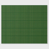 Elegantes Grün und GoldVintange Damast-Muster Geschenkpapier (Flach)