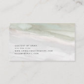 Elegantes Grün und Grau Visitenkarte (Rückseite)