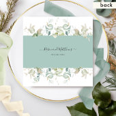 Elegantes Grün und Grüne Stipe, Square Wedding Einladung