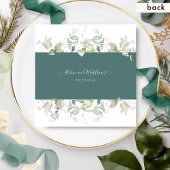 Elegantes Grün und Grüne Stipe, Square Wedding Einladung