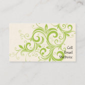Elegantes Grün Visitenkarte (Rückseite)