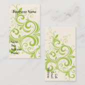 Elegantes Grün Visitenkarte (Vorne/Hinten)